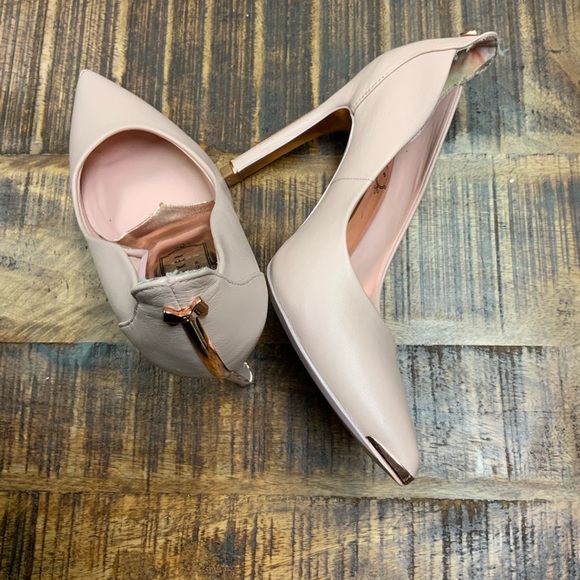Ted Baker London Shoes - Ted Baker Melisah Blossom Pink Leather Pumps